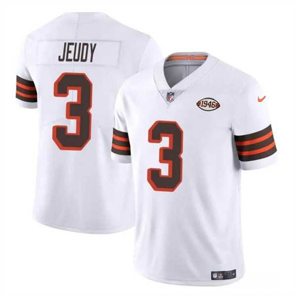 Men & Women & Youth Cleveland Browns #3 Jerry Jeudy White 1946 Collection Vapor Limited Football Stitched Jersey,We sell and wholesale Men & Women & Youth Cleveland Browns #3 Jerry Jeudy White 1946 Collection Vapor Limited Football Stitched Jersey on line form chian!
